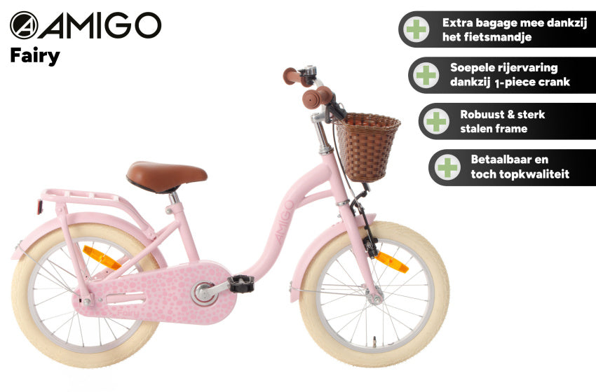 Fairy 18 Inch Girls Coaster Brake Pink, Online σε Προσφορά Outlet Καταστήματος με μεγάλη έκπτωση και στην καλύτερη τιμή