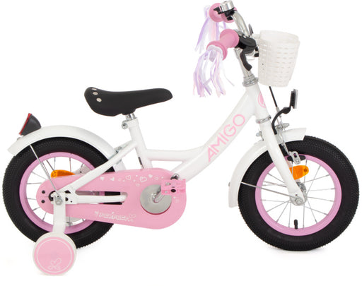 Perfect 12 Inch 21 cm Girls Coaster Brake White/Pink, Online σε Προσφορά Outlet Καταστήματος με μεγάλη έκπτωση και στην καλύτερη τιμή