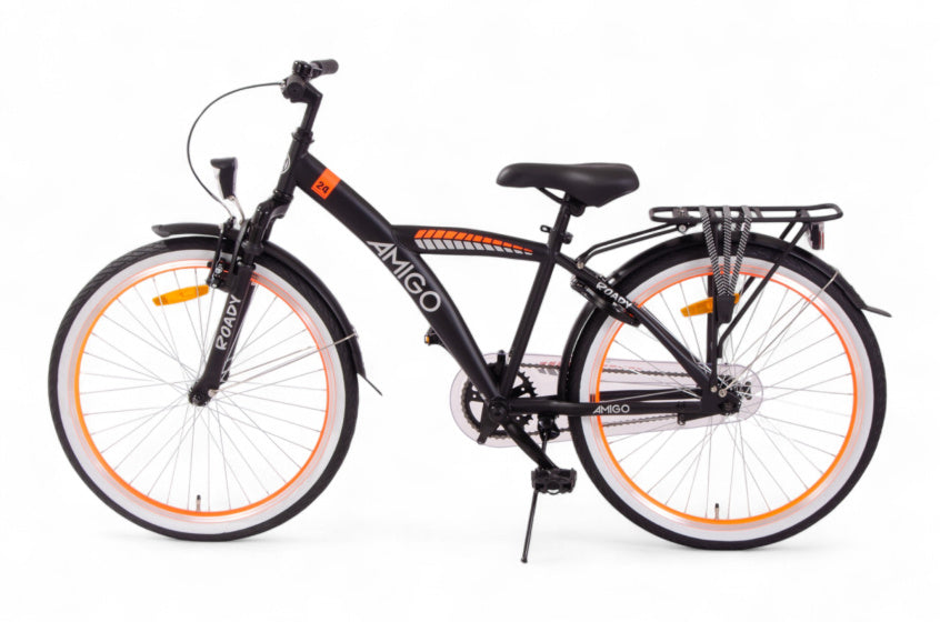 Roady 24 Inch Boys Coaster Brake Black/Orange,