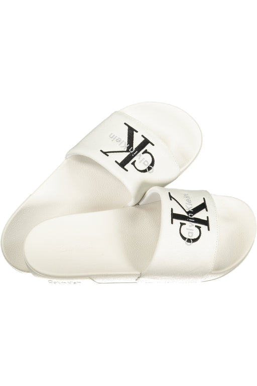 Calvin Klein Mens White Slipper Footwear
