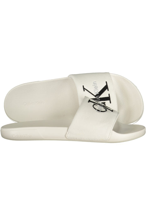 Calvin Klein Mens White Slipper Footwear