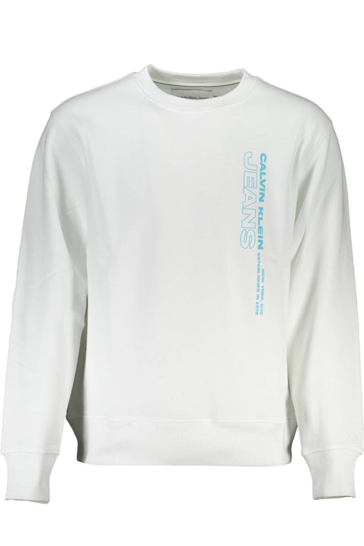 Calvin Klein Mens White Zipless Sweatshirt