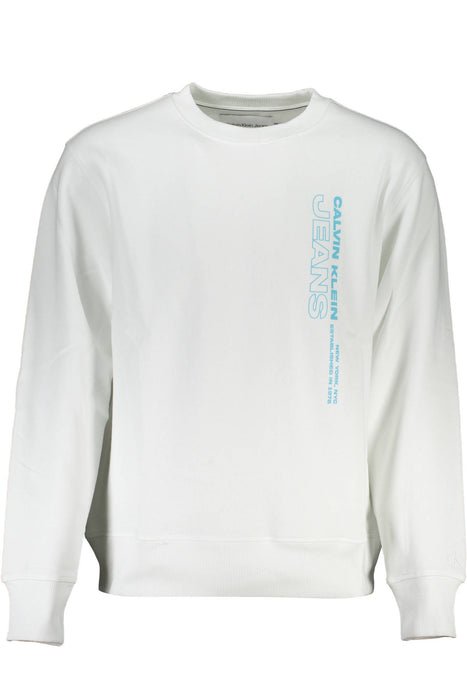 Calvin Klein Mens White Zipless Sweatshirt