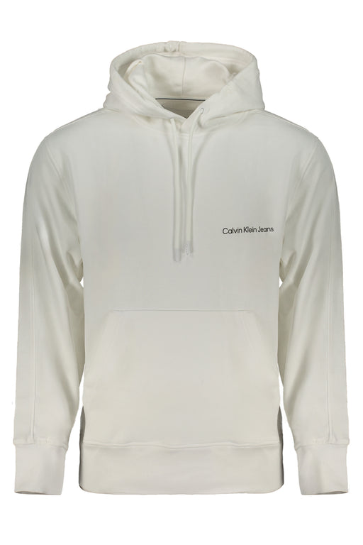 Calvin Klein Mens White Zipless Sweatshirt