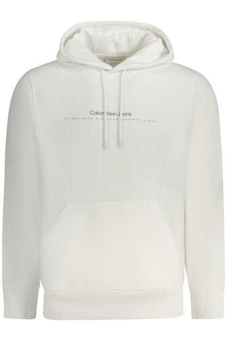 Calvin Klein Mens Zip-Up Sweatshirt White