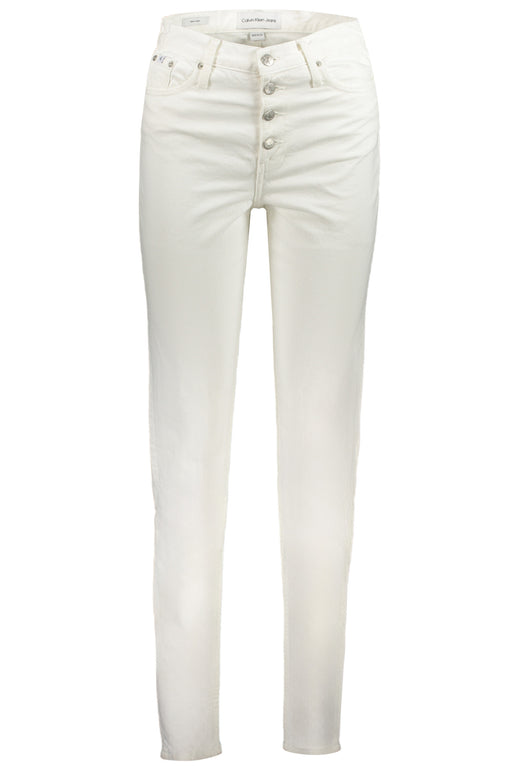 Calvin Klein Womens Denim Jeans White