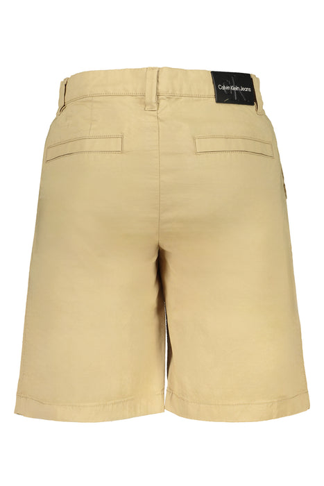 Calvin Klein Mens Beige Bermuda Pants