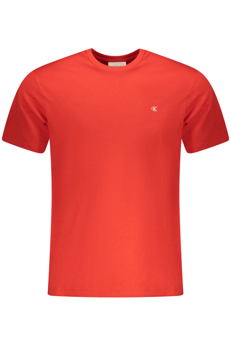 Calvin Klein Mens Short-Sleeved T-Shirt Red