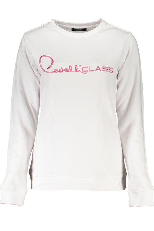 Cavalli Class Womens White Sweatshirt Without Zip