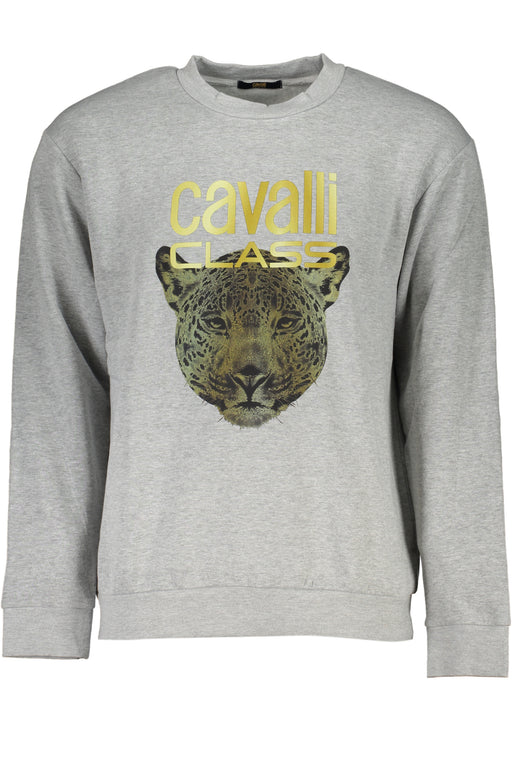 Cavalli Class Mens Gray Zipless Sweatshirt