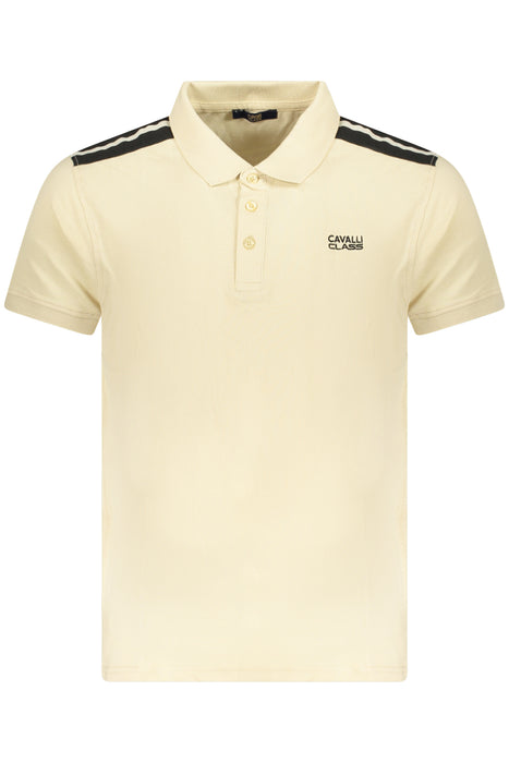 Cavalli Class Polo Short Sleeves Men Beige