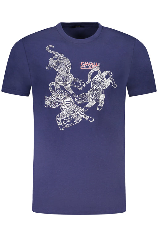 Cavalli Class Short Sleeve T-Shirt Men Blue