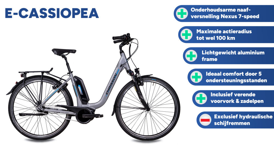 E-Cassiopea 28 Inch 50 cm Women 7SP Rim Brakes Matte black,