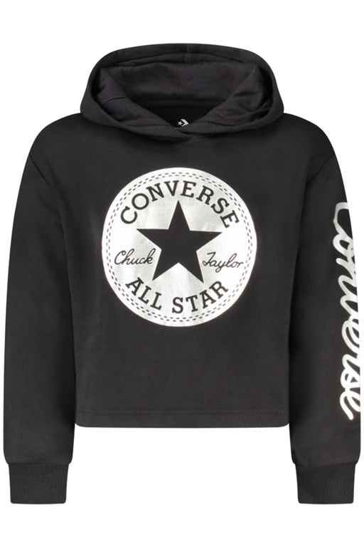 Converse Girls' Zip-Up Hoodie, Black