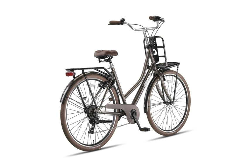 Berlin 28 Inch 53 cm Women 7SP Rim Brakes Gray-brown,