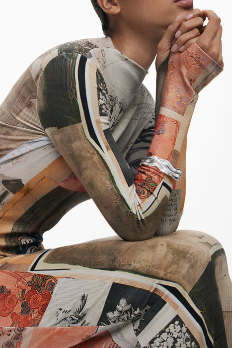 Desigual Womens Long Dress In Beige