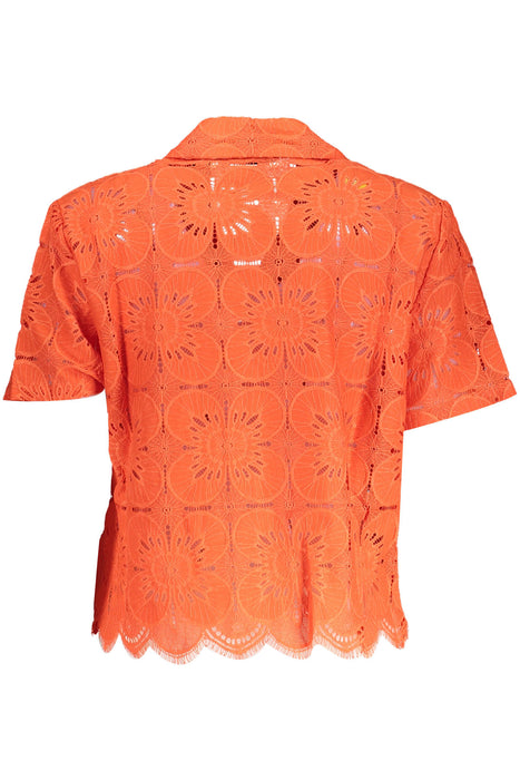 Desigual Orange Womens Short Sleeved Shirt - B2