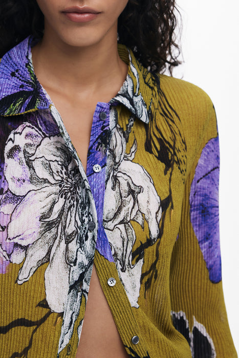 Desigual Womens Long-Sleeved Shirt, Green