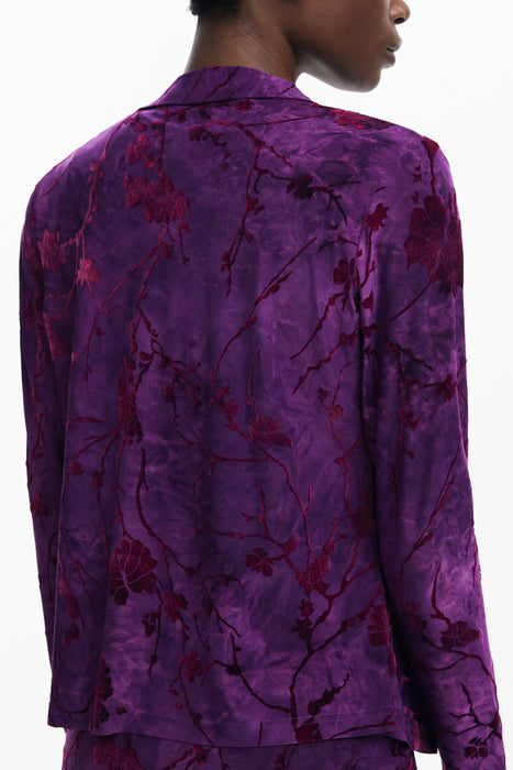 Desigual Womens Long-Sleeved Purple Shirt