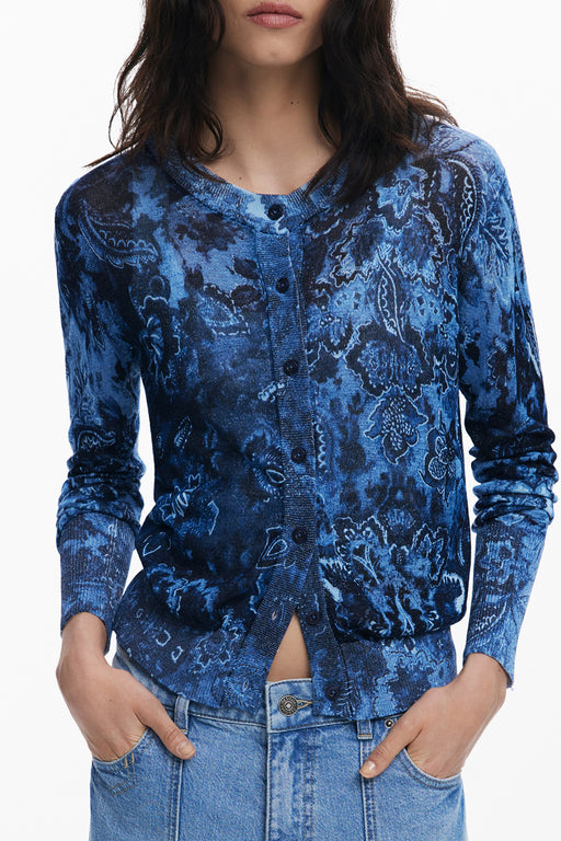 Desigual Womens Blue Cardigan