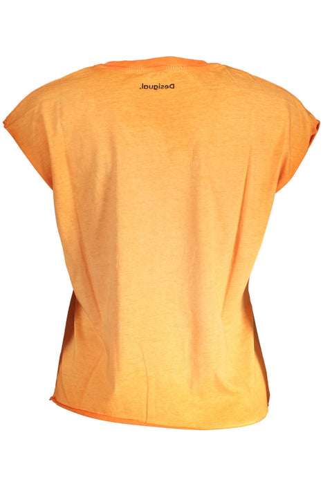 Desigual Womens Short Sleeve T-Shirt Orange