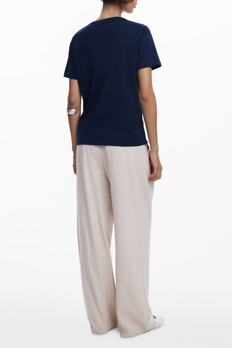 Desigual Womens Short-Sleeve T-Shirt Blue