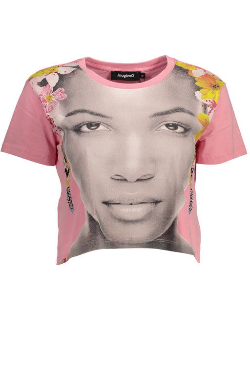 Desigual Womens Short Sleeve T-Shirt Pink