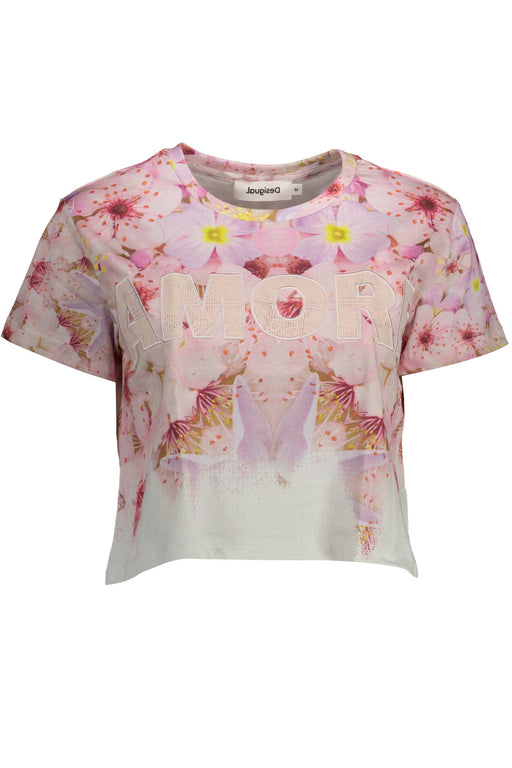 Desigual Womens Short Sleeve T-Shirt Pink