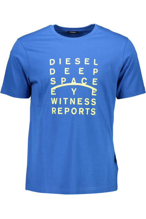 Diesel Mens Short Sleeve T-Shirt Blue