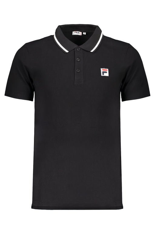 Fila Mens Black Short Sleeved Polo Shirt