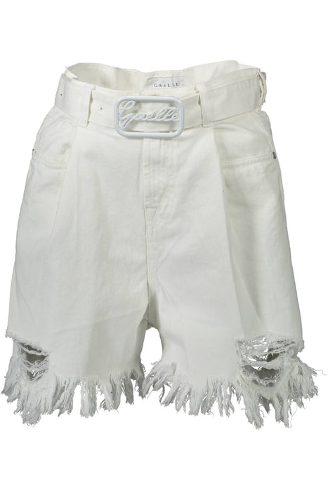 Gaelle Paris White Woman Short Trousers