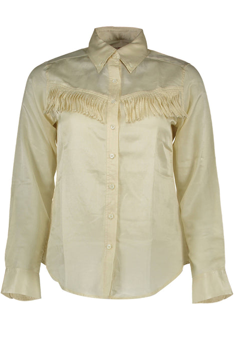 Gant Womens Long Sleeve Beige Shirt
