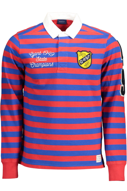 Gant Mens Red Long Sleeve Polo Shirt