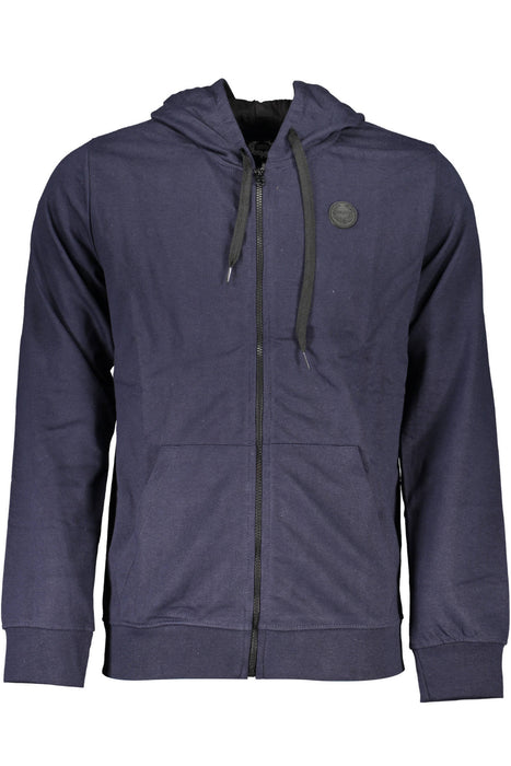 Gian Marco Venturi Mens Blue Zip-Up Sweatshirt