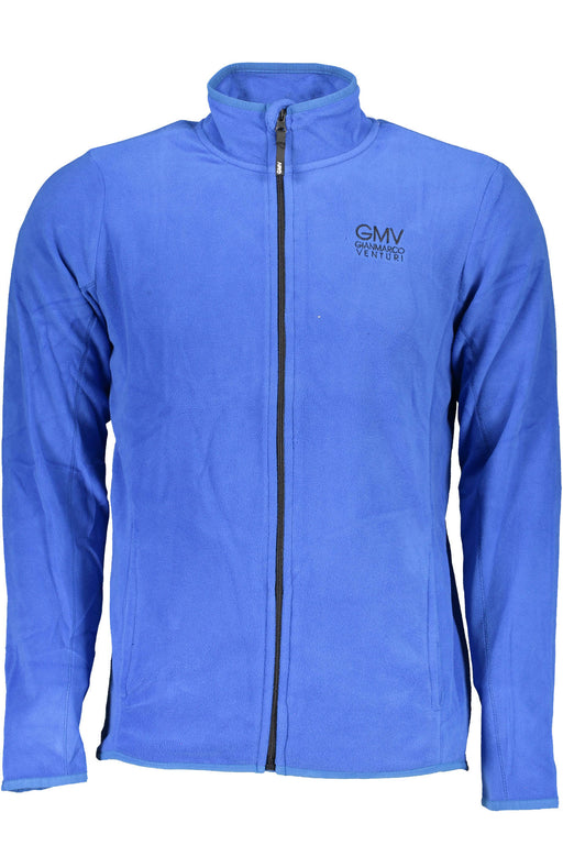 Gian Marco Venturi Mens Blue Zip-Up Sweatshirt