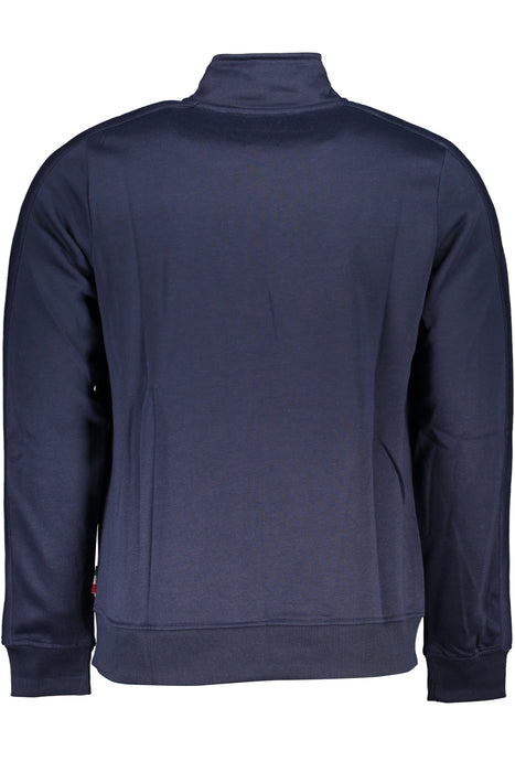 Gian Marco Venturi Mens Blue Zip Sweatshirt