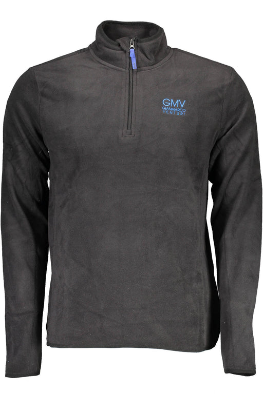 Gian Marco Venturi Mens Black Zip-Less Sweatshirt