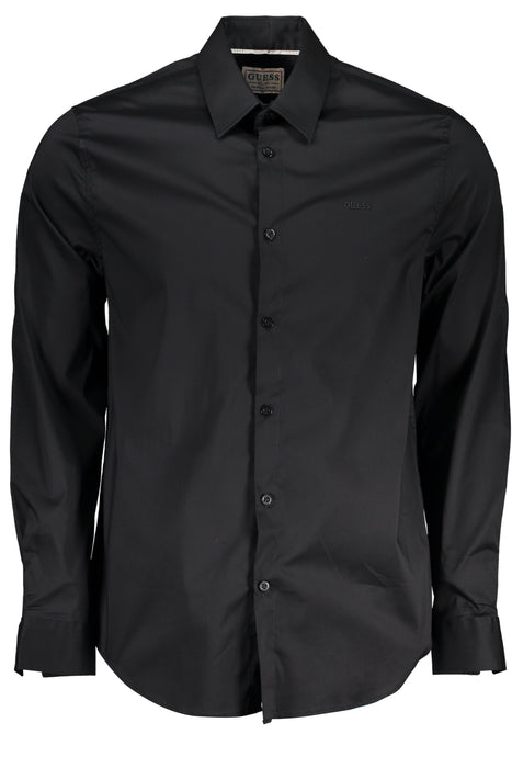 Guess Jeans Mens Long Sleeve Shirt Black
