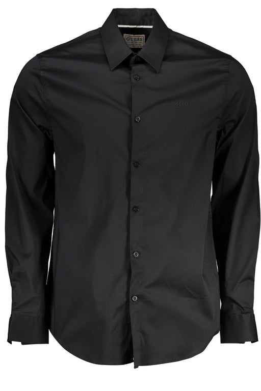 Guess Jeans Mens Long Sleeve Shirt Black