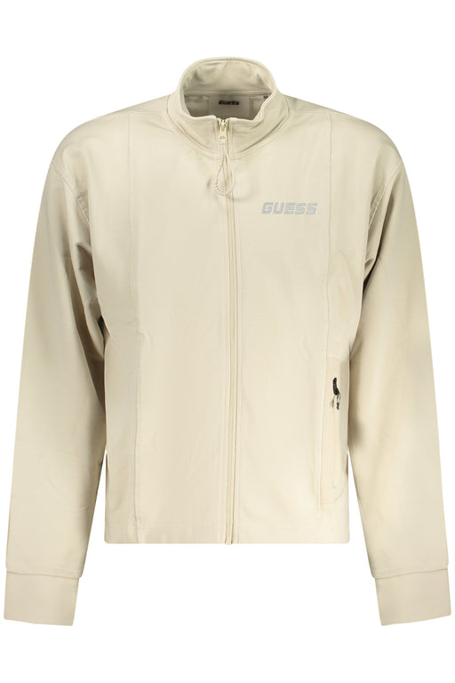 Guess Jeans Mens Zip-Up Sweatshirt Beige
