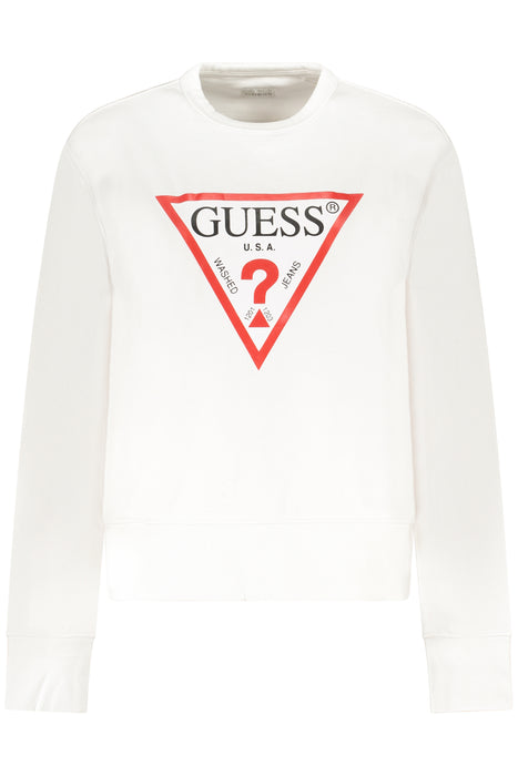 Guess Jeans Womens White Zip-Up Sweatshirt