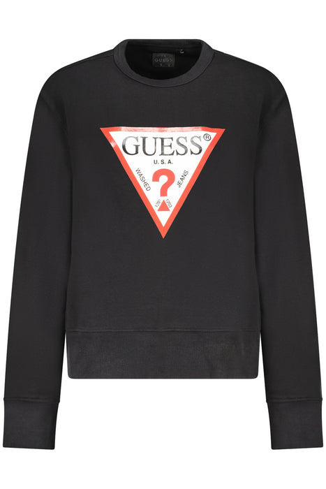 Guess Jeans Womens Black Zip-Up Sweatshirt