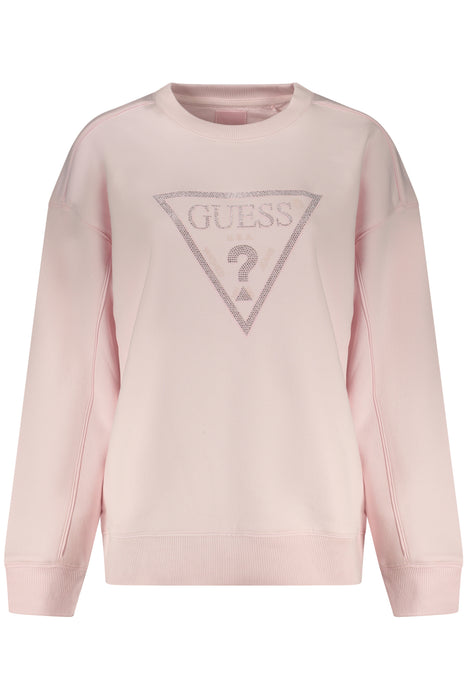 Guess Jeans Womens Pink Zip-Up Sweatshirt