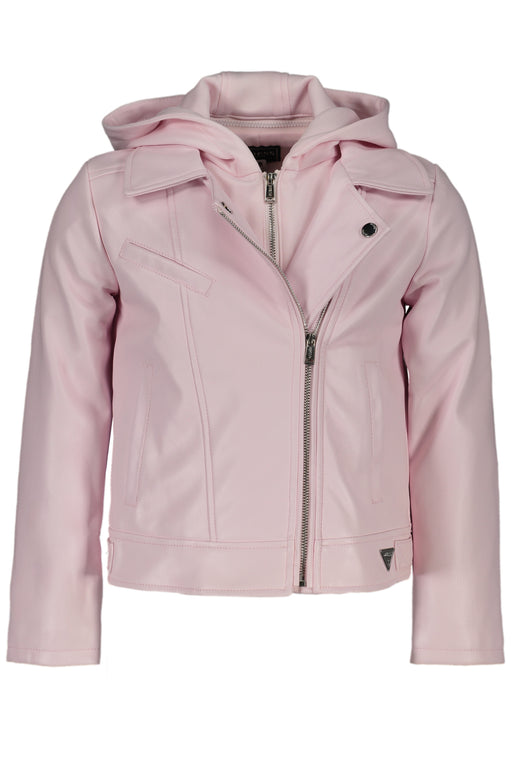 Guess Jeans Pink Sports Jacket For Girls