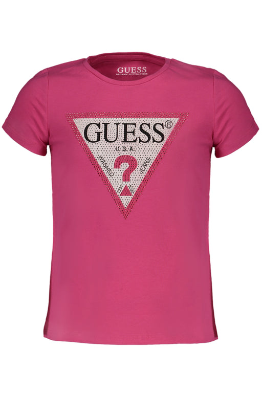 Guess Jeans Short Sleeved T-Shirt For Girls Pink