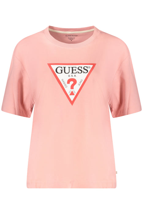 Guess Jeans Womens Short Sleeve T-Shirt Pink