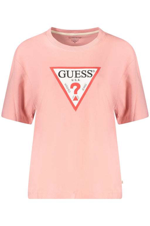 Guess Jeans Womens Short Sleeve T-Shirt Pink
