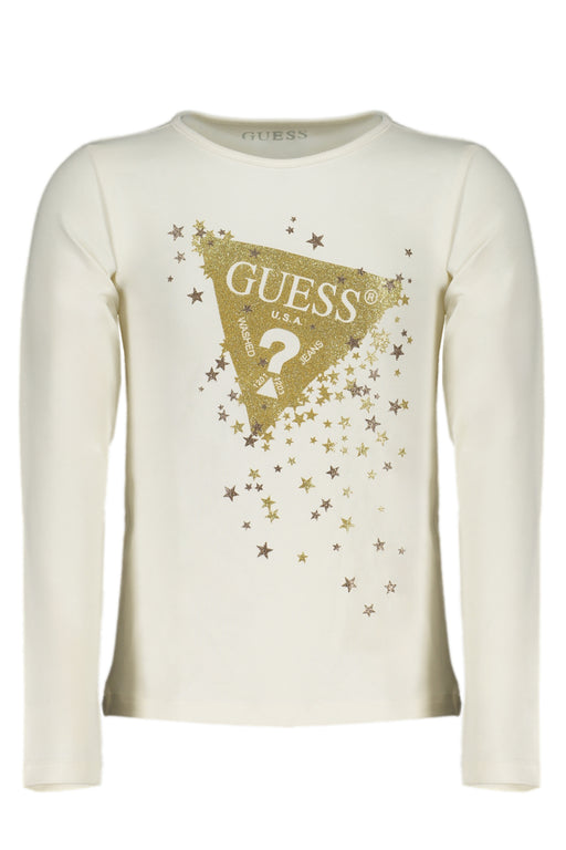 Guess Jeans White Long Sleeved T-Shirt For Girls