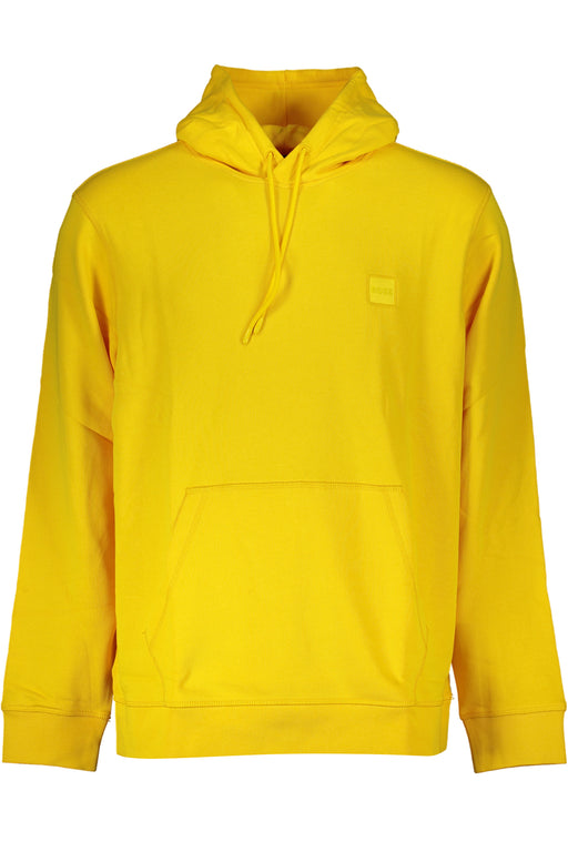 Hugo Boss Mens Yellow Zipless Sweatshirt
