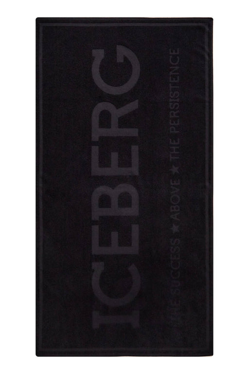 Iceberg Mens Black Beach Towel